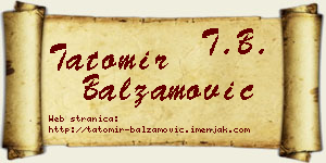 Tatomir Balzamović vizit kartica